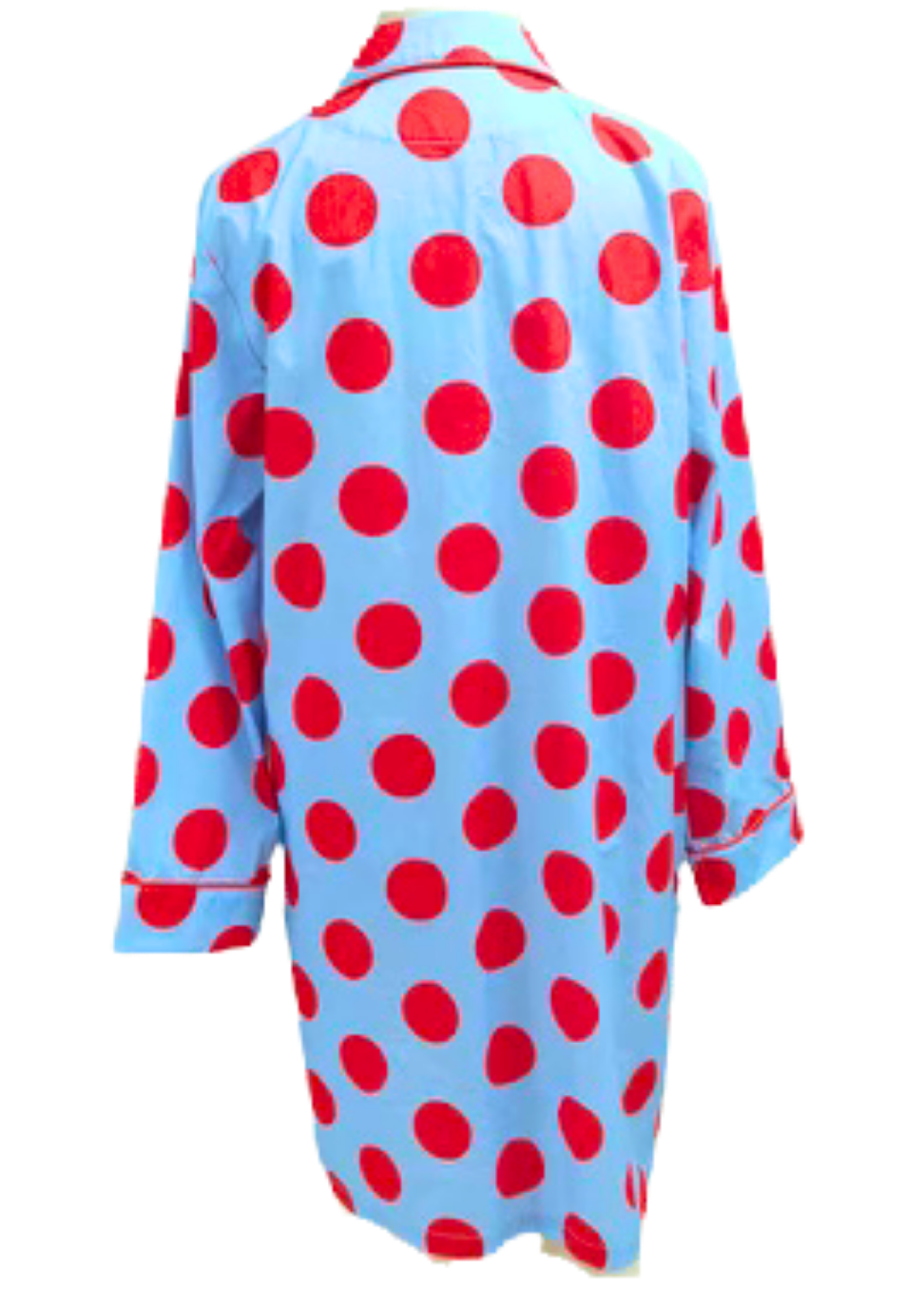 Caryn Lawn Blue/red polka dot Sleep Shirt
