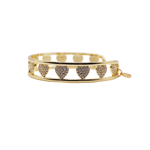 Caryn Lawn Heart CZ Cuff