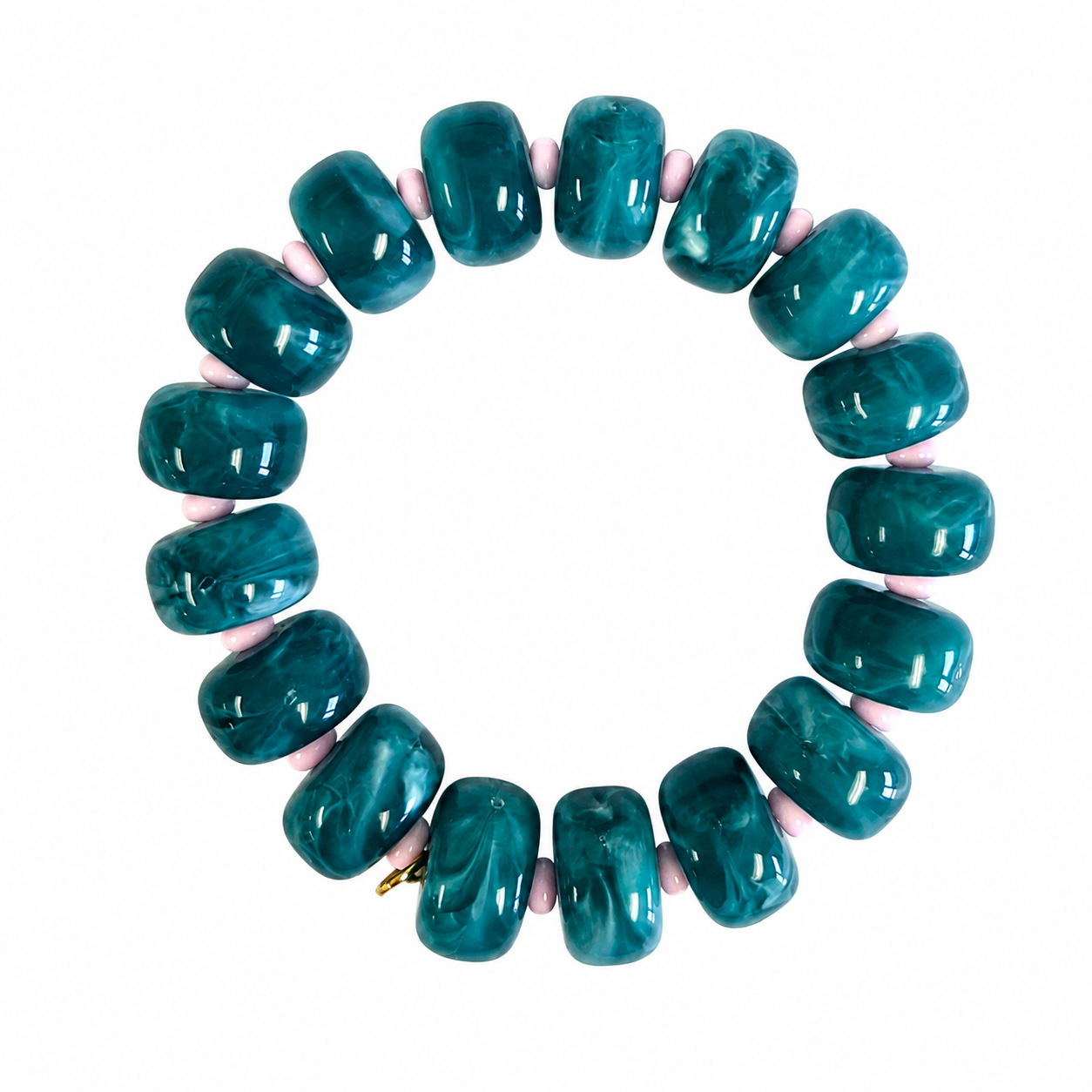 Carmel Bracelet Teal/ Light pink