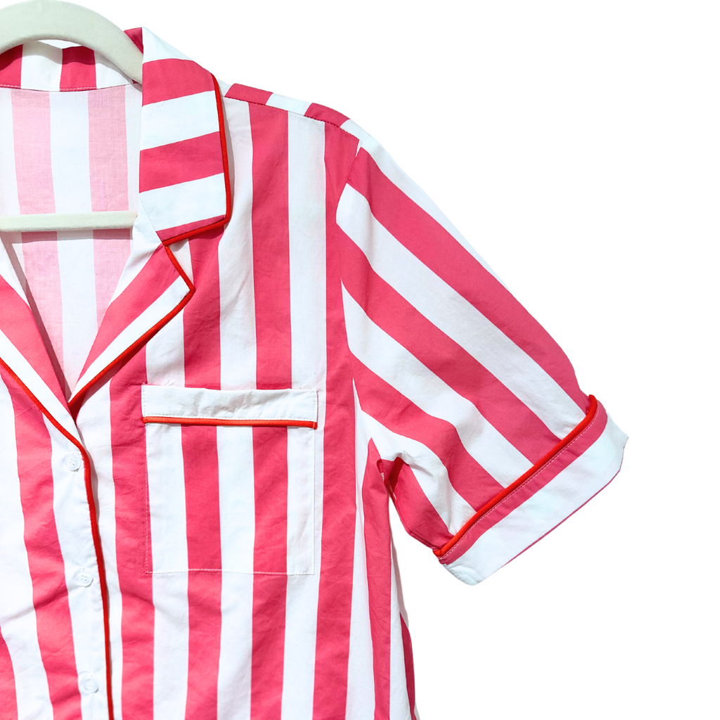 Caryn Lawn Pink Stripe PJ Set