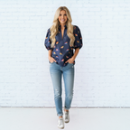 Anna Bird Top Navy
