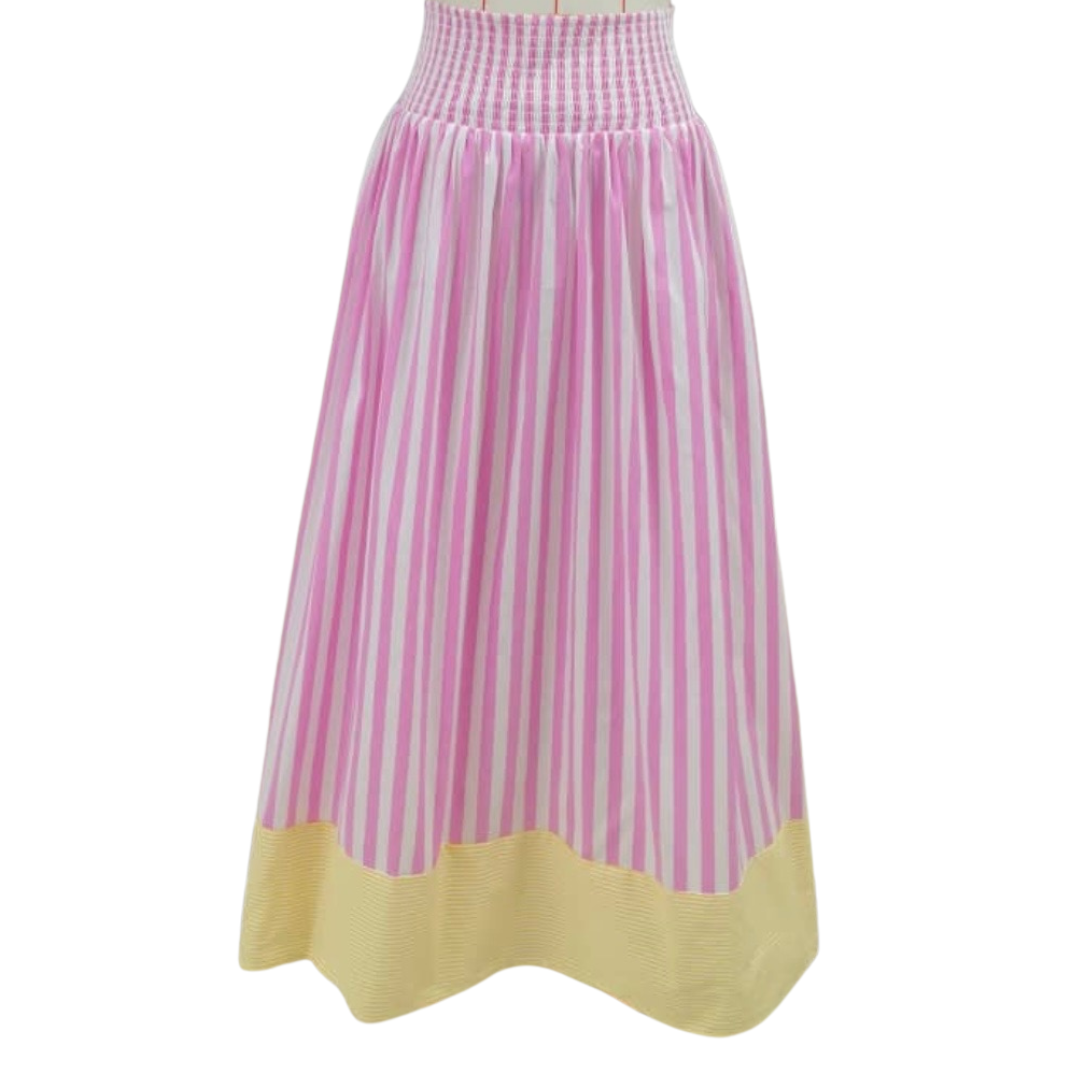 Caryn Lawn Sutton Stripe Skirt Pink