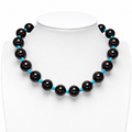Sicily Necklace Brown/Light Blue