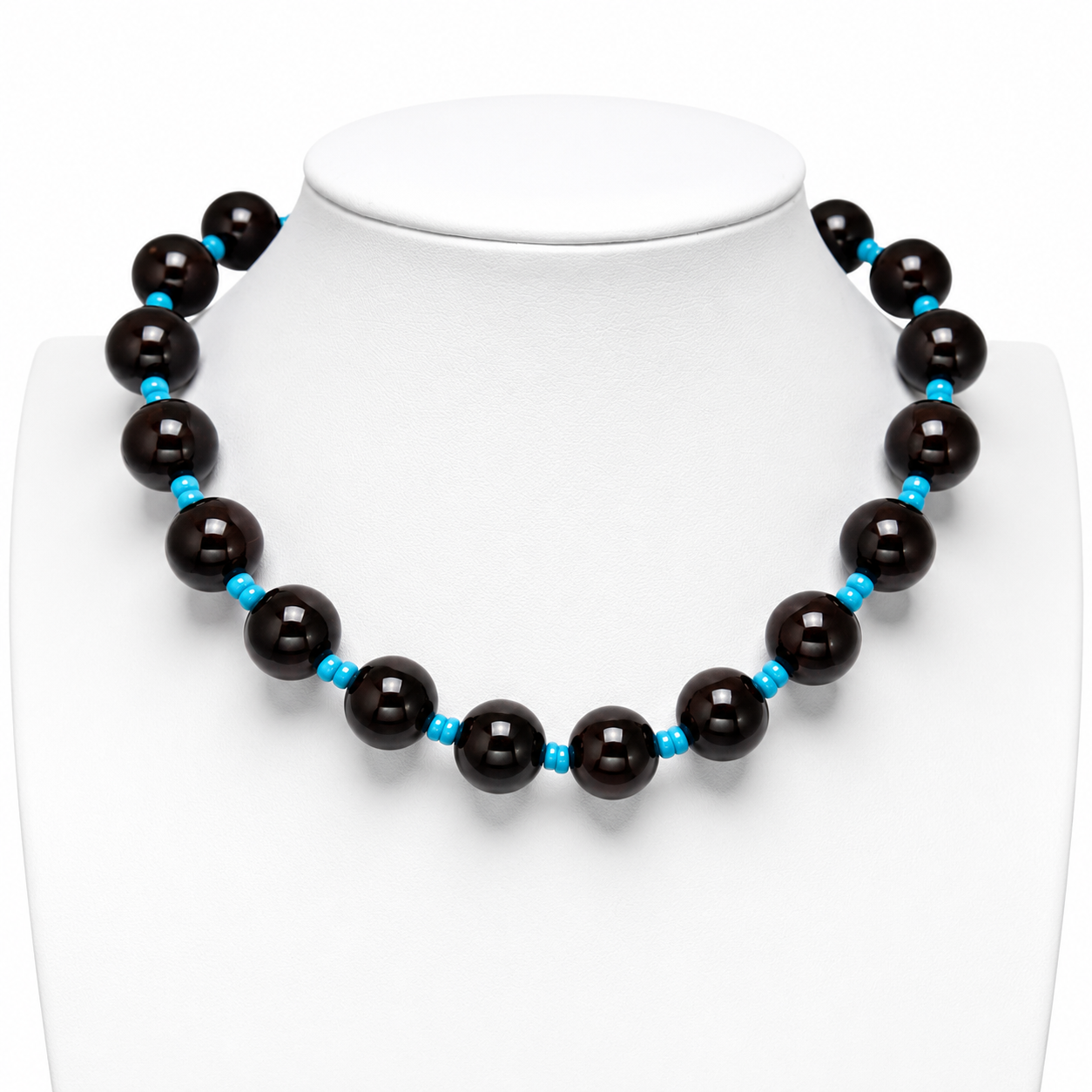 Sicily Necklace Brown/Light Blue