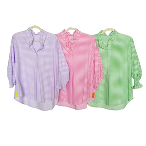 Caryn Lawn Kimberly Top Opposite Gingham Pink