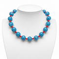 Sicily Necklace Light Blue/Red