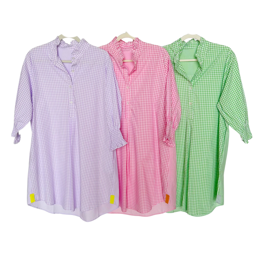 Caryn Lawn Kimberly Dress Opposite Gingham Green