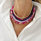 Caryn Lawn Palermo Necklace Hot Pink