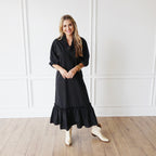 Caryn Lawn Kit Dress Black