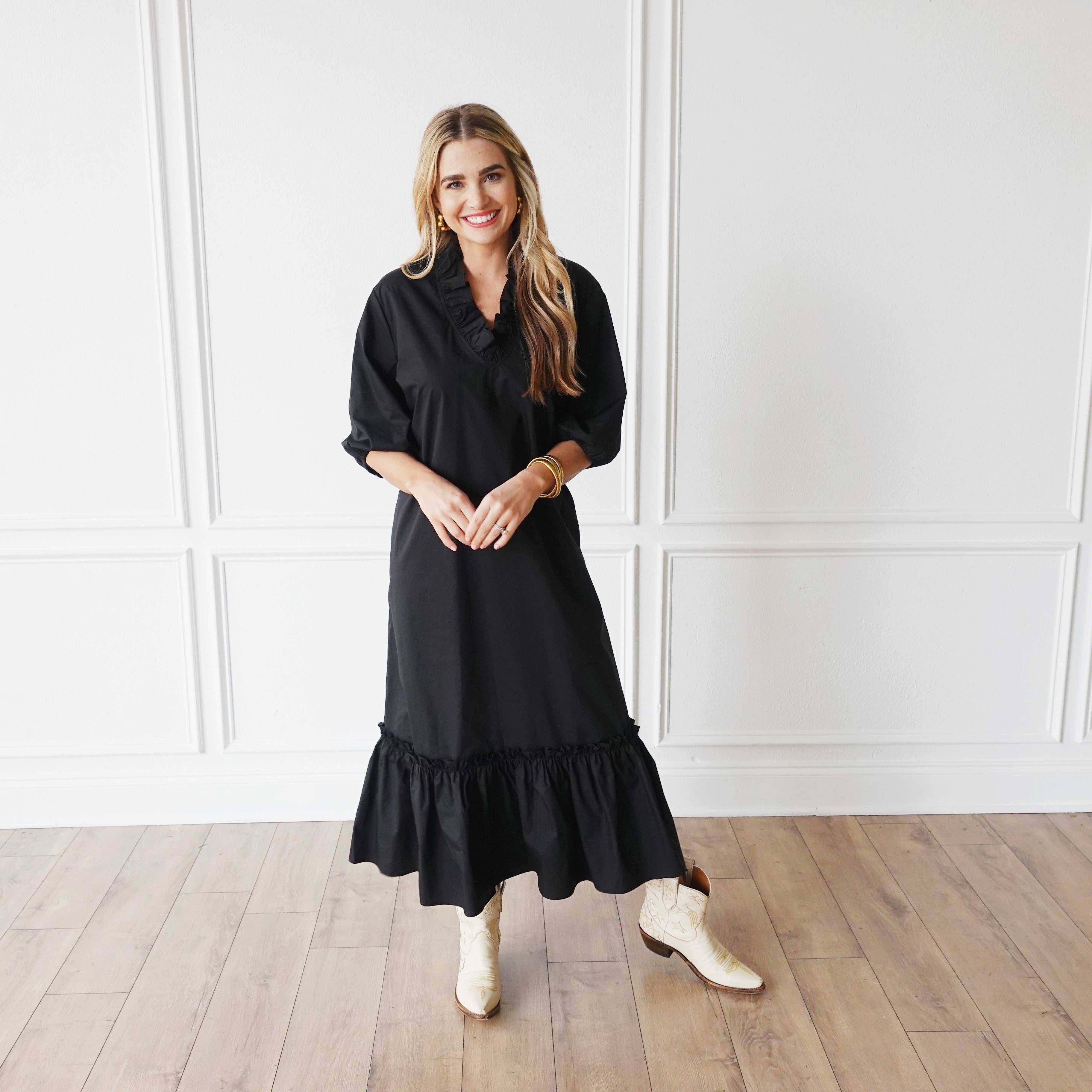 Caryn Lawn Kit Dress Black