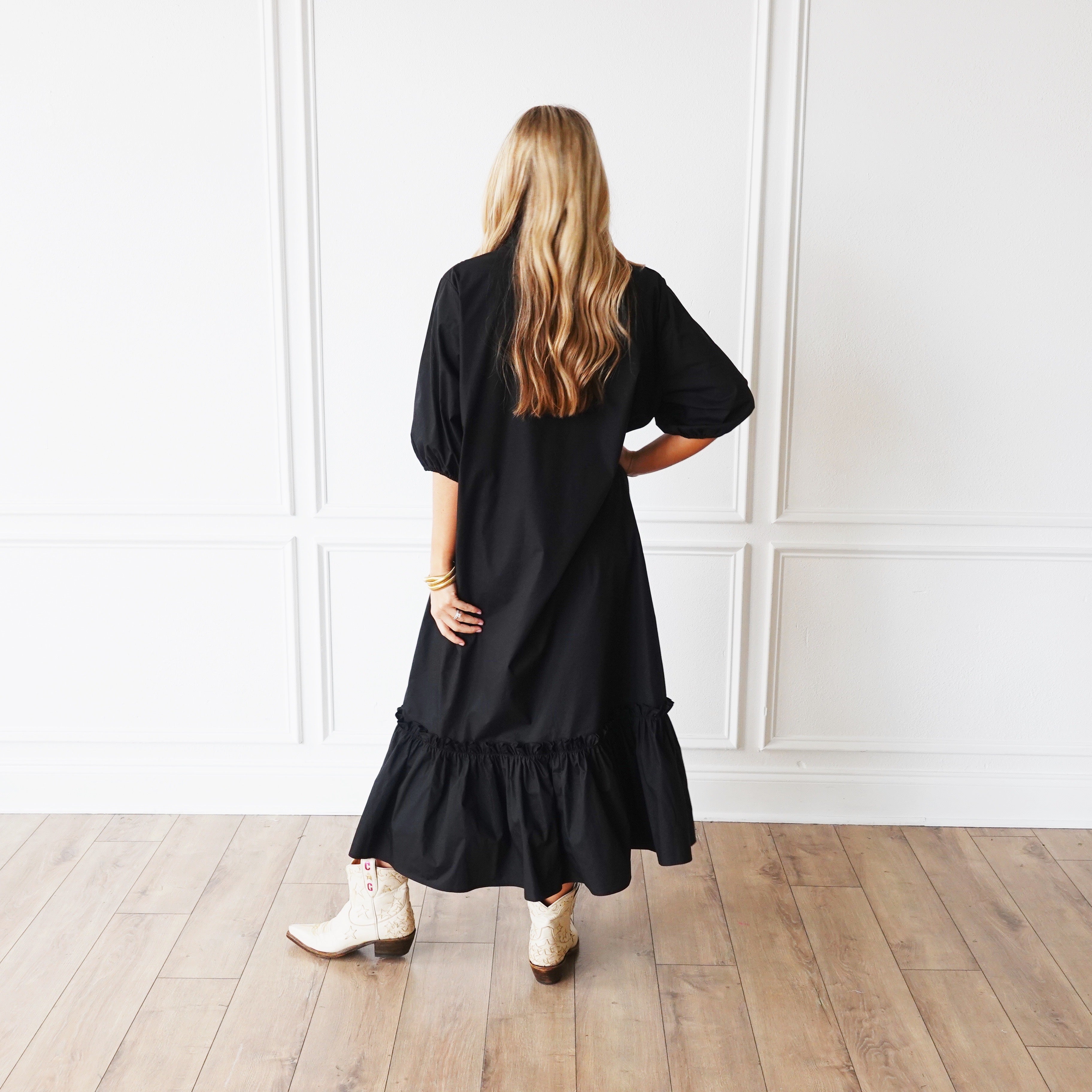 Caryn Lawn Kit Dress Black