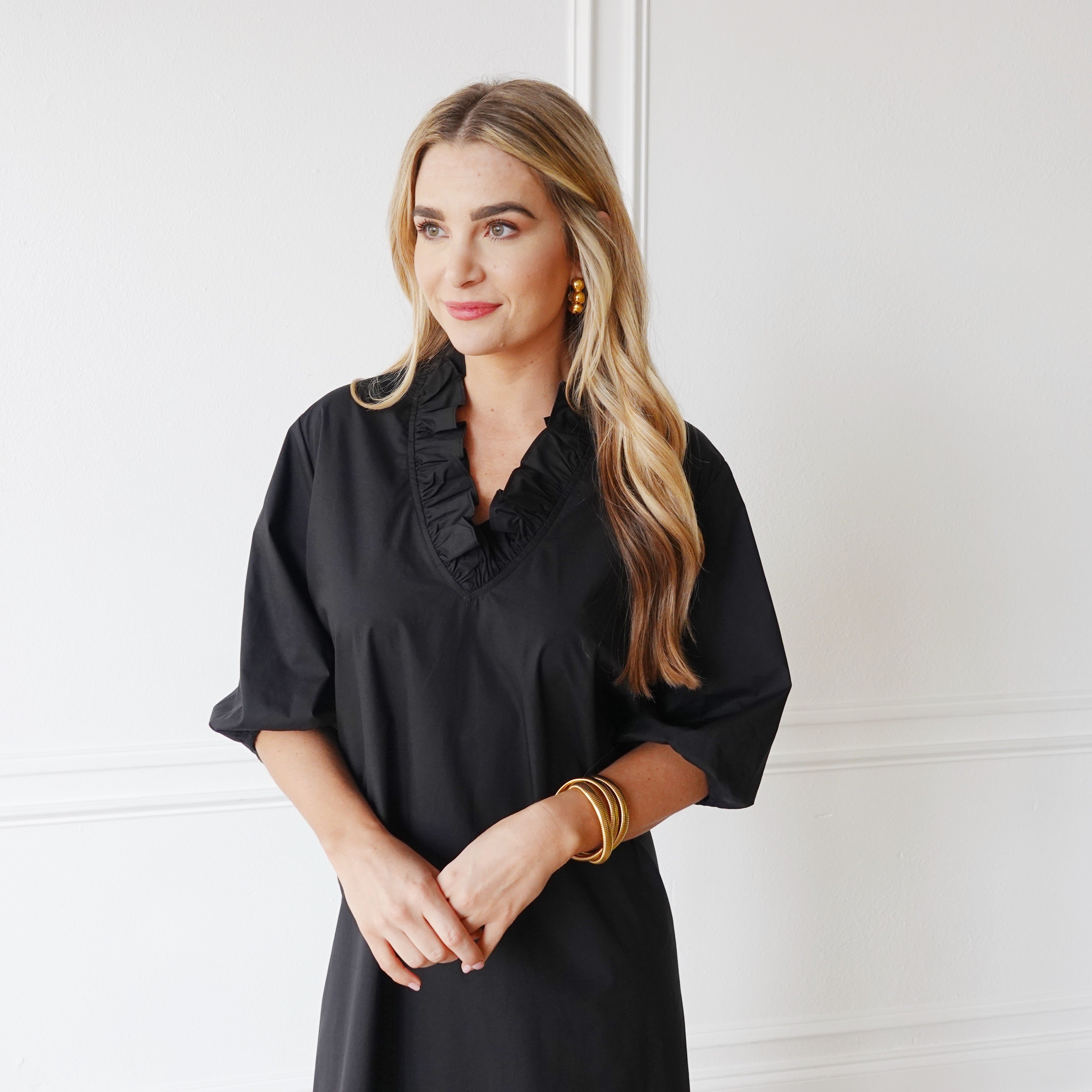 Caryn Lawn Kit Dress Black