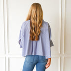 Caryn Lawn Abby Swing Top Blue and Navy Stripe