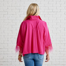 Load image into Gallery viewer, Caryn Lawn Abby Swing Top Feather Hot Pink