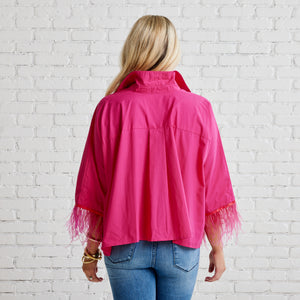 Caryn Lawn Abby Swing Top Feather Hot Pink