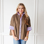 Caryn Lawn Abby Swing Top Forest and Lavender