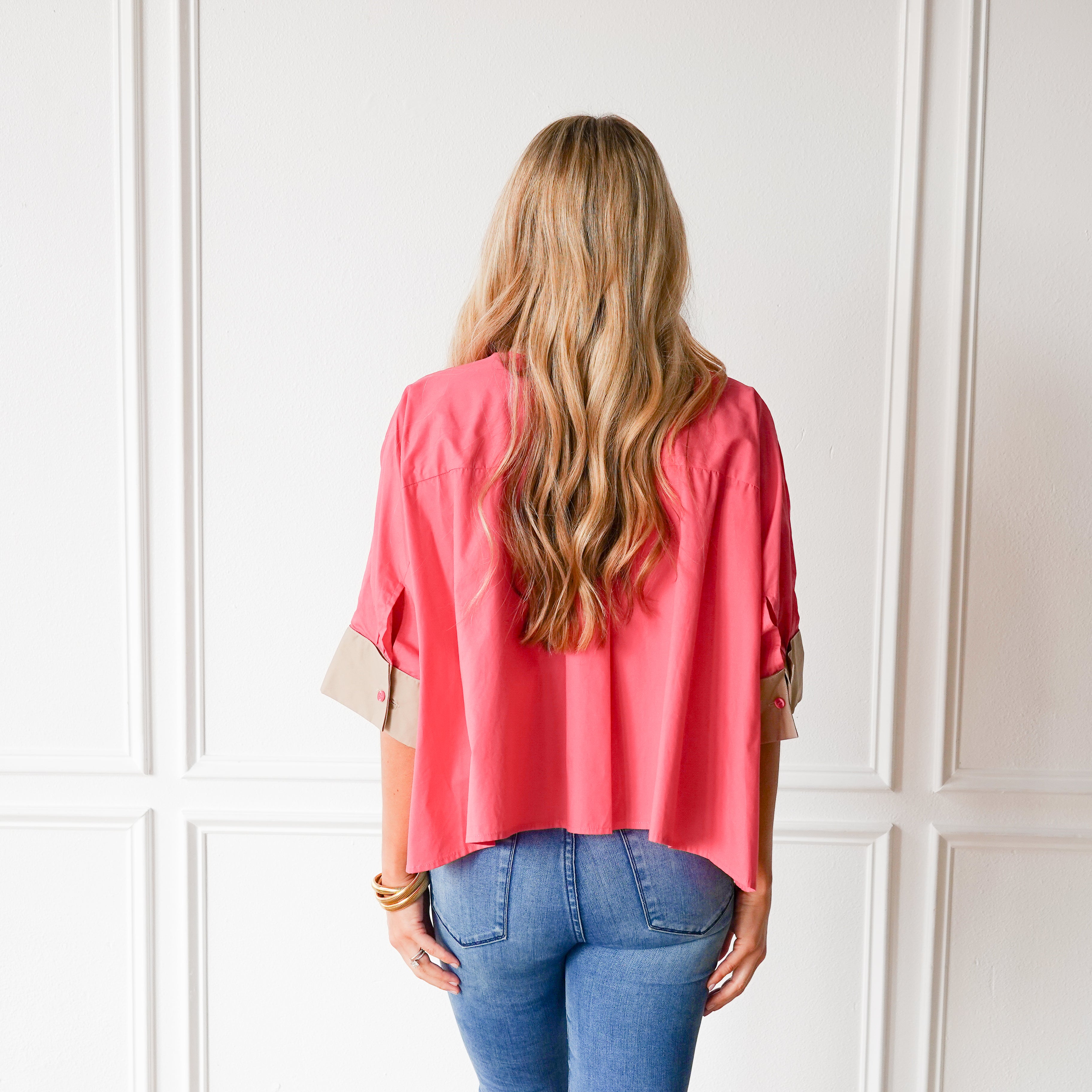 Caryn Lawn Abby Swing Top Rose and Khaki