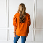 Caryn Lawn Anna Top Burnt Orange