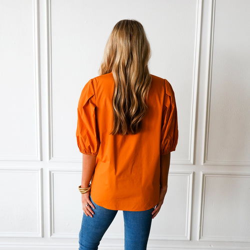 Caryn Lawn Anna Top Burnt Orange
