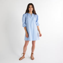 Load image into Gallery viewer, Caryn Lawn Asher Dress Blue Stripe