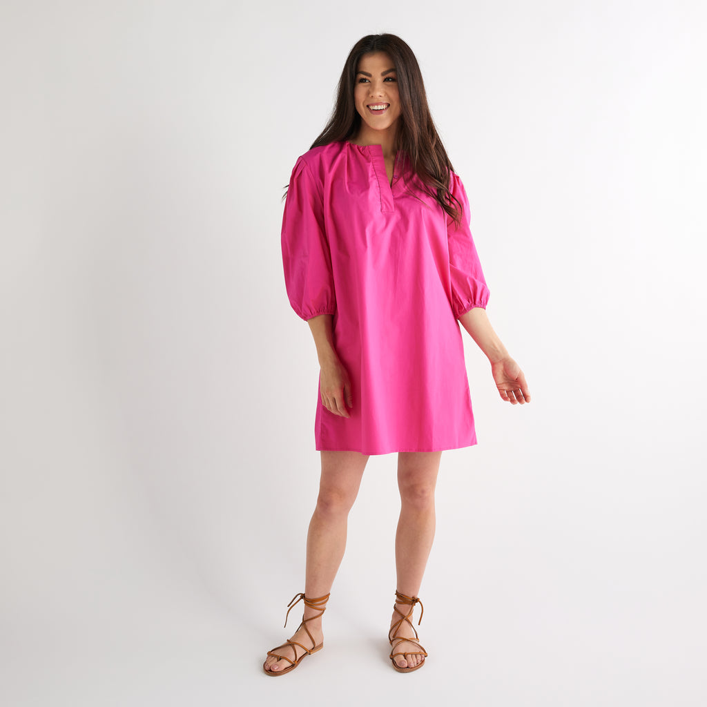 Caryn Lawn Asher Dress Fuchsia