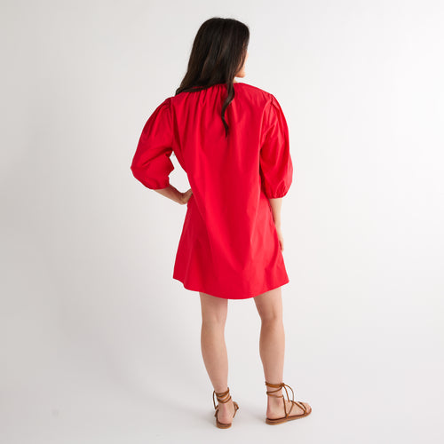 Caryn Lawn Asher Dress Red