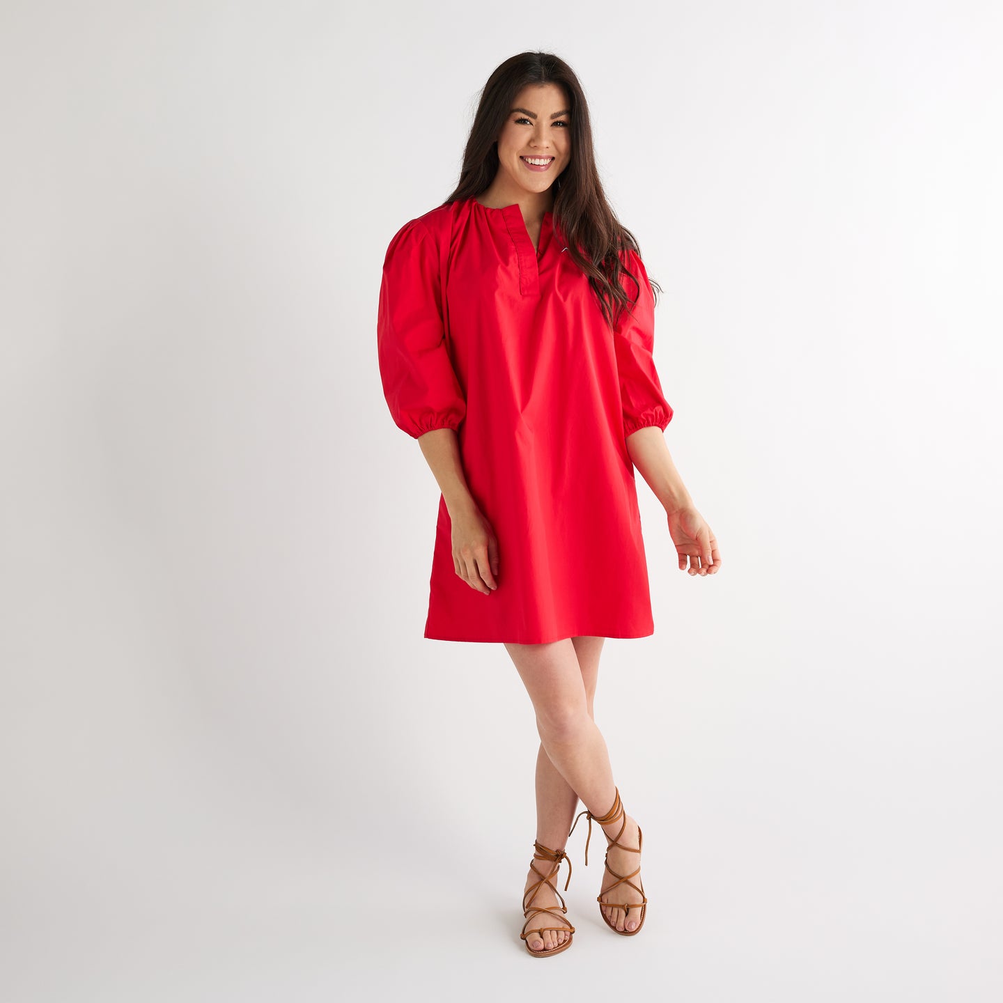 Caryn Lawn Asher Dress Red