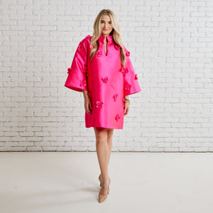 Caryn Lawn Audrey Dress Hot Pink