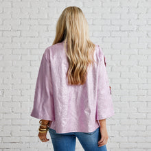 Load image into Gallery viewer, Caryn Lawn Audrey Leather Top Rosé