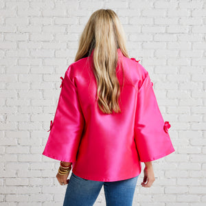 Caryn Lawn Audrey Top Hot Pink