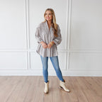 Caryn Lawn Miriam Top Camel Stripe