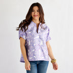 Caryn Lawn Betsy Jacquard Rose Top Lavender
