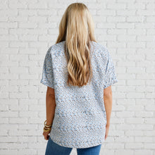 Load image into Gallery viewer, Caryn Lawn Betsy Top Multi Blue