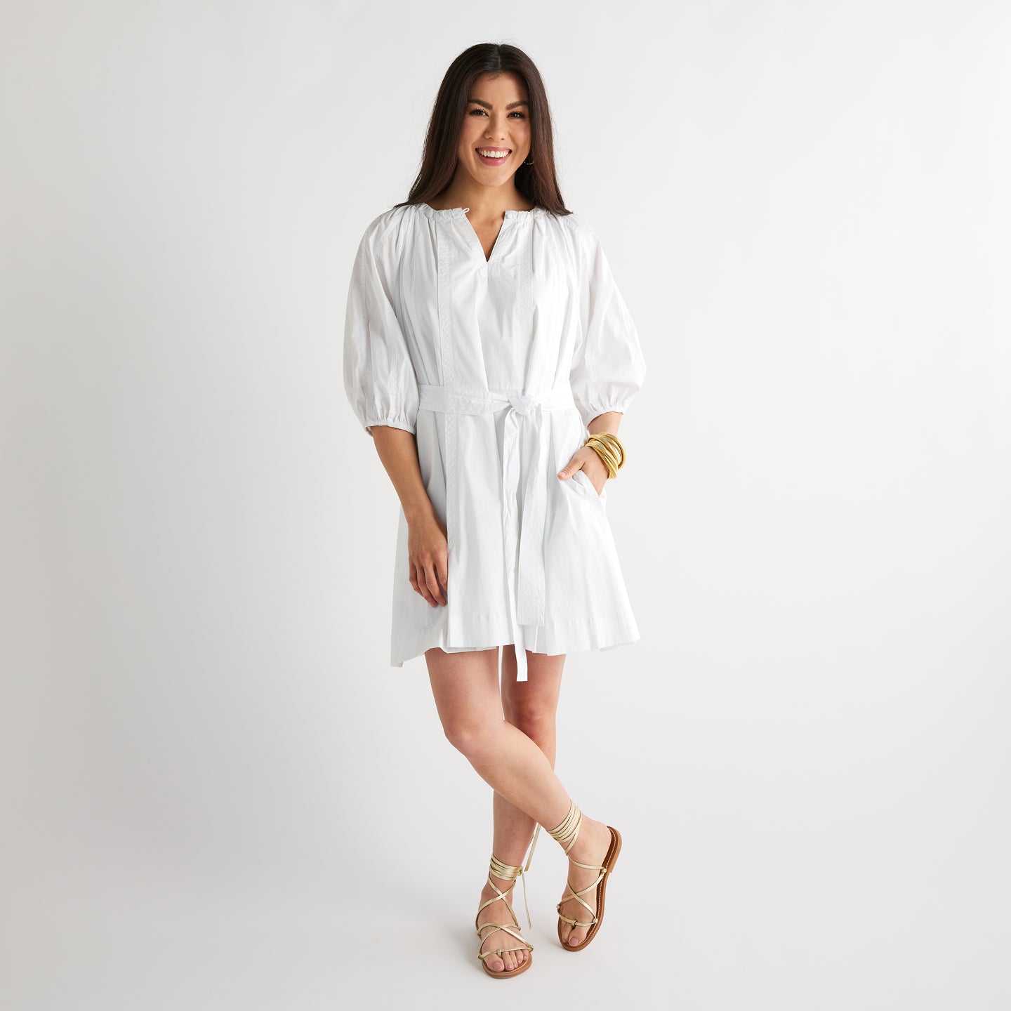 Caryn Lawn Blake Dress White