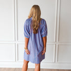 Caryn Lawn Brooke Dress Blue and Red Stripe