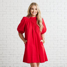 Load image into Gallery viewer, Caryn Lawn Brooke Dress Red