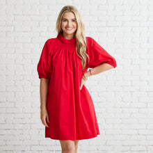 Load image into Gallery viewer, Caryn Lawn Brooke Dress Red