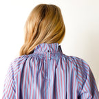 Caryn Lawn Brooke Top Blue and Red Stripe