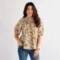 Caryn Lawn Brooke Top Pink Floral