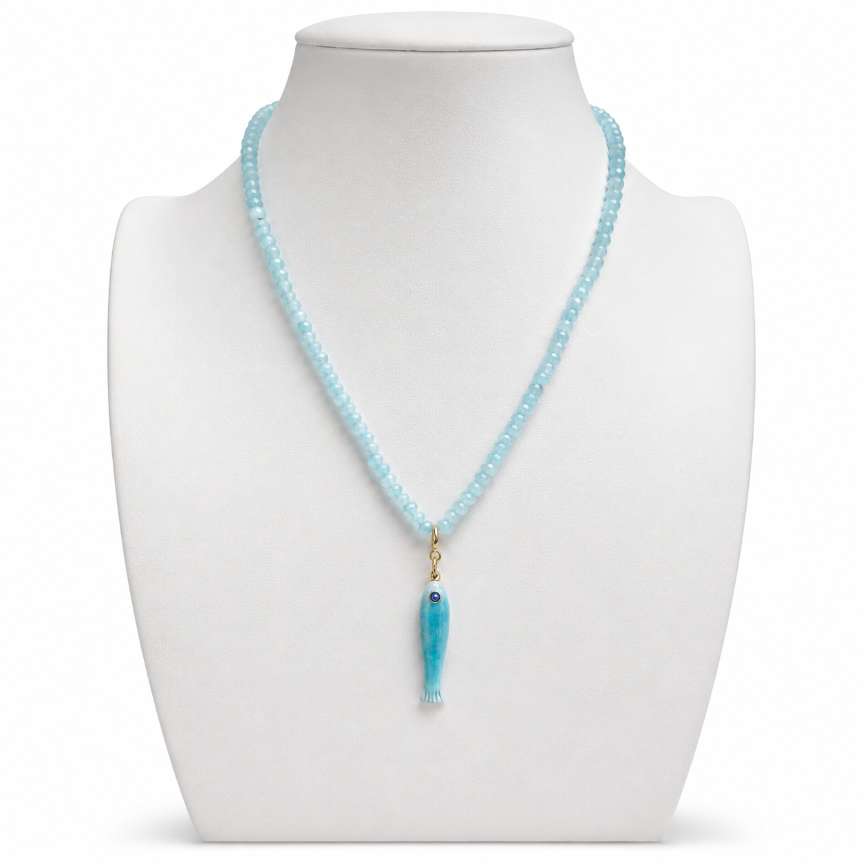 Sardinia Enamel Necklace Sky/Turquoise