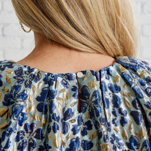 Load image into Gallery viewer, Caryn Lawn Cami Jacquard Top Cobalt