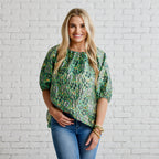 Caryn Lawn Cami Jacquard Top Ivy