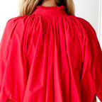 Caryn Lawn Camille Top Red and Pink