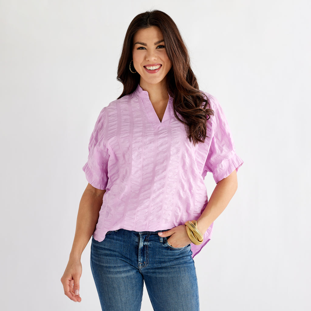 Caryn Lawn Caroline Top Lilac