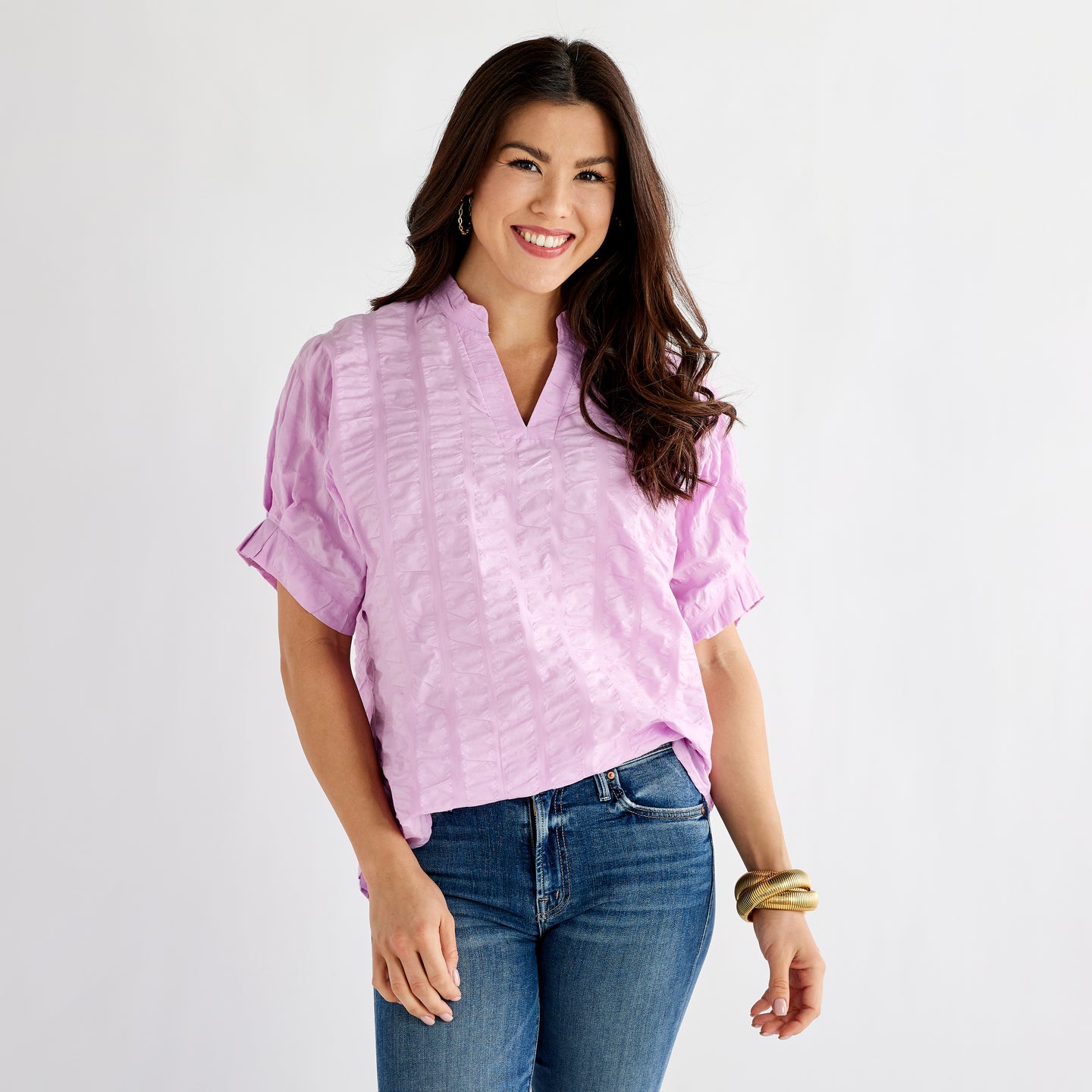 Caryn Lawn Caroline Top Lilac