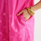 Caryn Lawn Celia Dress Fuchsia Sequin