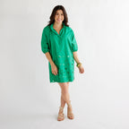 Caryn Lawn Celia Dress Kelly Sequin