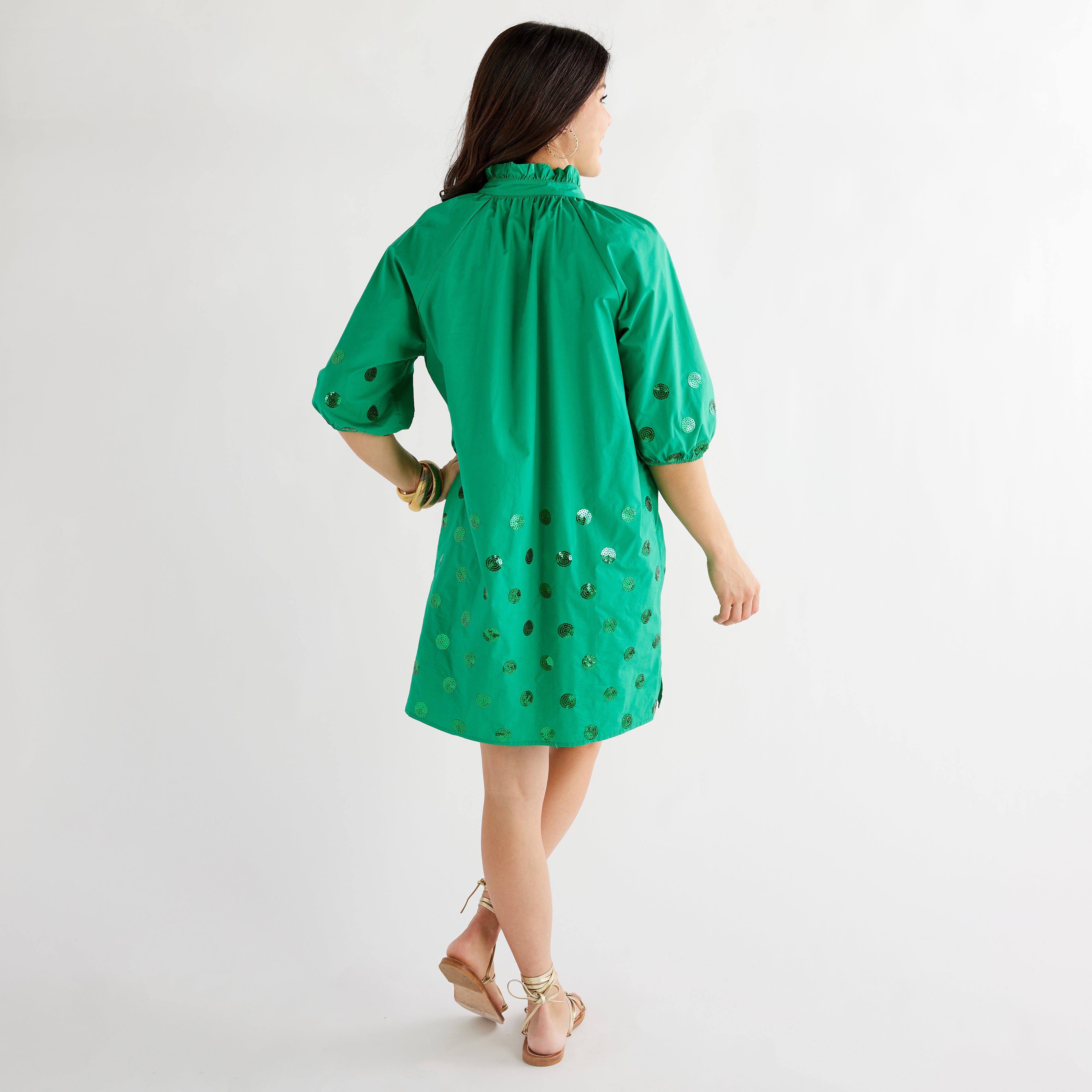 Caryn Lawn Celia Dress Kelly Sequin