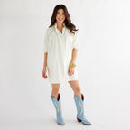 Caryn Lawn Celia Dress White Sequin