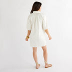 Caryn Lawn Celia Dress White Sequin